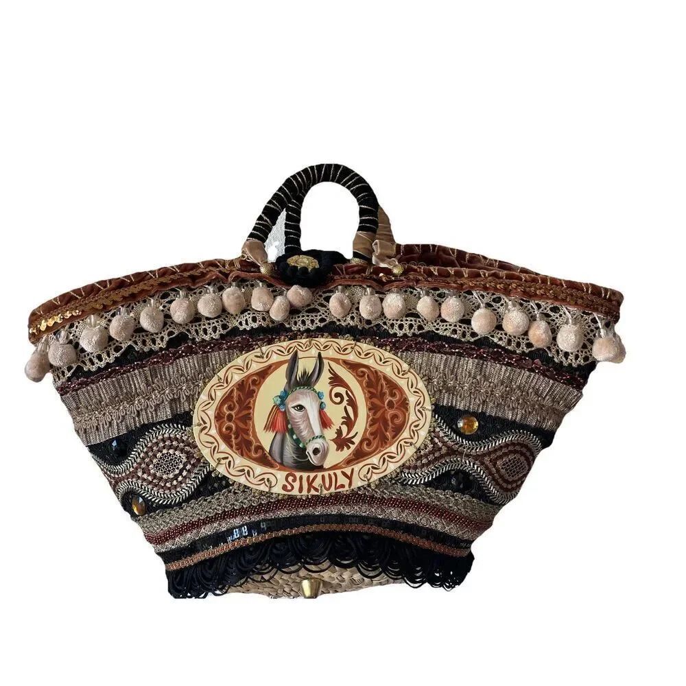 Authentic Sikuly Handbag Handmade in Italy No other available Beaded Tassels